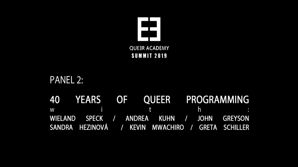 Queer Academy Panel 2-40 Years of Queer Programming